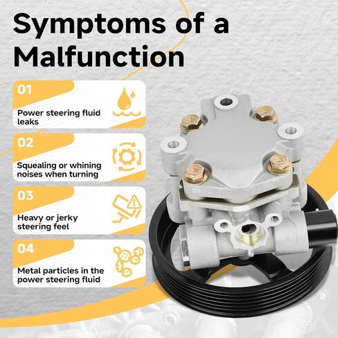 5105048AB Power Steering Pump, Fit for 2007-2017 Jeep Compass & Patriot, Fit for 2007-2012 Dodge Caliber, 1.8L 2.0L 2.4L, Power Assist Pump, OE 20-2401, 5105048AA in Saudi Arabia