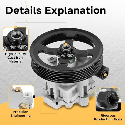 5105048AB Power Steering Pump, Fit for 2007-2017 Jeep Compass & Patriot, Fit for 2007-2012 Dodge Caliber, 1.8L 2.0L 2.4L, Power Assist Pump, OE 20-2401, 5105048AA in Saudi Arabia