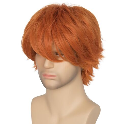 الرجال الزنجبيل قصيرة مستقيم أنيمي Copslay شعر مستعار هالوين زي حزب الباروكات in Saudi Arabia