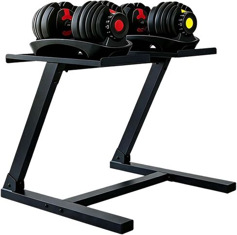 Compatible with multiple models of dumbbells, adjustable dumbbell stand. Heavy-duty dumbbell stand, equipped with non-slip pads for noise reduction and dumbbell protection, easy to assemble. Stable load-bearing capacity of 220 LB. in Saudi Arabia