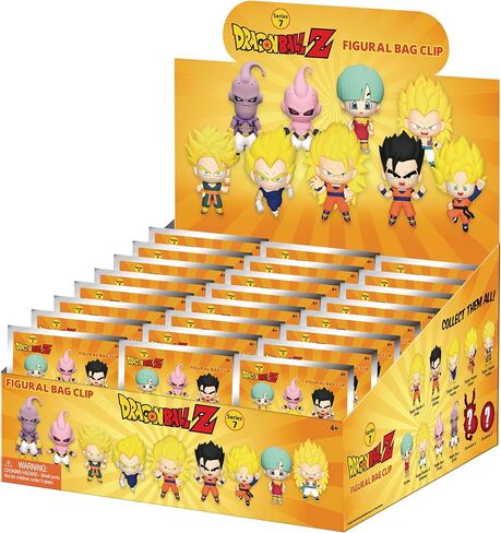 سلسلة Dragon Ball Z 7 - مشبك حقيبة قابل للجمع مقاس 5 بوصات - حقيبة عمياء (شكل واحد عشوائي) - سلسلة مفاتيح شخصية أنيمي / ملحق حقيبة الظهر | بضائع مرخصة رسميًا in Kuwait