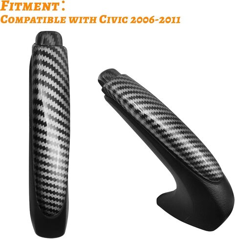 QianBao Emergency Parking Brake Handle 47115-SNA-A82 Emergency Brake Parking Handle Protector Cover Compatible with Honda Civic 2006-2011 Carbon Fiber in Saudi Arabia