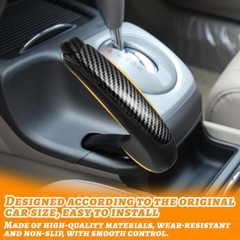 QianBao Emergency Parking Brake Handle 47115-SNA-A82 Emergency Brake Parking Handle Protector Cover Compatible with Honda Civic 2006-2011 Carbon Fiber in Saudi Arabia