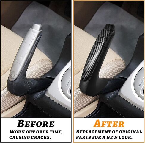 QianBao Emergency Parking Brake Handle 47115-SNA-A82 Emergency Brake Parking Handle Protector Cover Compatible with Honda Civic 2006-2011 Carbon Fiber in Saudi Arabia