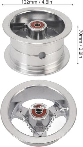 GOTOTOP Aluminum Alloy 4 Inch Rear Wheel Rim with 600RS Bearing for Electric Scooter, Tiller, Snow Blower, 3.00-4 Rear Wheel Rim in Saudi Arabia