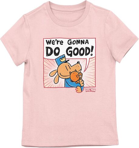 تي شيرت Dog Man We're Gonna Do Good Youth Girl ذو الرقبة الدائرية وأكمام قصيرة باللون الوردي الفاتح in Saudi Arabia