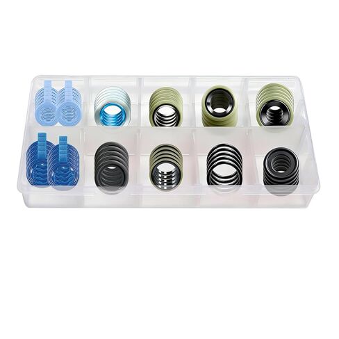 60PCS 10 Size Metal Rubber Nylon Oil Drain Plug Gasket Assortment Kit for M12 M14 M16 M18 Replace 097-116,097-139,097-118,097-119,9847431,097-025,097-035,097-021,097-147CD & More in Kuwait