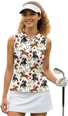 Women's Tennis Tank Tops Racerback with Collar Moisture Wicking Golf Shirts Sleeveless Athletic Tops XS-2XL in Saudi Arabia