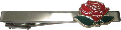 Kiola Designs Colorful Short Red Rose Flower Tie Clip in Saudi Arabia