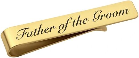 Father of the Groom Gift Tie Clip Gold Plated Elegant Tie Bar for Stepfather of the Groom Wedding Day Keepsake Gift for Dad Father in Law Wedding Party Accessory in Saudi Arabia