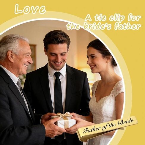 Father of the Groom Gift Tie Clip Gold Plated Elegant Tie Bar for Stepfather of the Groom Wedding Day Keepsake Gift for Dad Father in Law Wedding Party Accessory in Saudi Arabia
