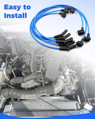 8.2MM High Performance Spark Plug Wires Fit for Ford Ranger Fit for Mazda B3000 V6 3.0L 1998 1999 2000 Replace FDZ068 26675 6675 671-6099 in Saudi Arabia