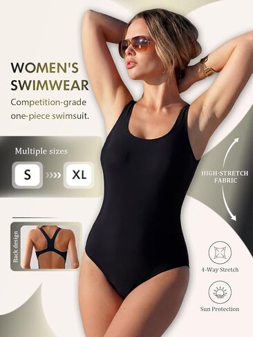 Womens One Piece Swimsuit, Racerback Athletic Backless Swimwear Wide Strap Bathing Suit for Training Sport Swimwear in Saudi Arabia