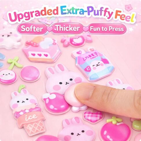 ملصقات صغيرة منتفخة ثلاثية الأبعاد، أكثر من 230 ملصق Kawaii لطيف (6 أوراق، نمطان)، ملصقات فقاعات مرتفعة ناعمة لحافظة الهاتف، والمجلات، والمخططين، وسجلات القصاصات، وديكور DIY in Saudi Arabia