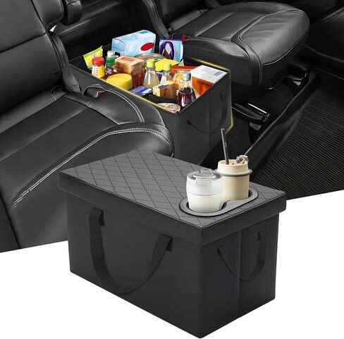 Mixsuper Liner Car Seat Organizer Ford Explorer Organizer 2020-2026 with Cup Holders Center Console Organizer for Explorer Seat Aisle Storage Box for Kids Travel Accessories in Kuwait