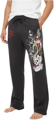 ED HARDY Men’s Graphic Logo Sweatpants in Charcoal EHMR8003-8 in Saudi Arabia