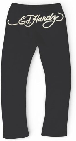ED HARDY Men’s Graphic Logo Sweatpants in Charcoal EHMR8003-8 in Saudi Arabia