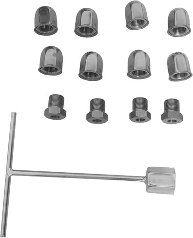 16in الفولاذ المقاوم للصدأ المصقول فورد عجلة محاكاة مجموعة 8 العروة 4 فتحة تنفيس عجلة حافة محور قبعات تناسب 2008 ~ أحدث فورد E350/E450 فان in Kuwait