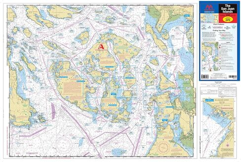 مخطط MAPTECH مقاوم للماء WPC104-05 جزر سان خوان، مقياس 1:94,117، مفتوح 24 × 36 بوصة، مطوي 6 × 12 بوصة، ورق صناعي in Kuwait