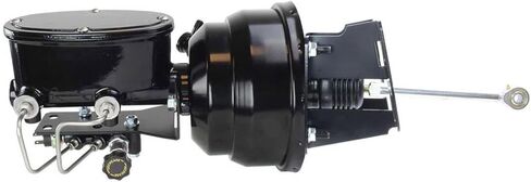 Speedway Motors Power Brake Booster Conversion Kit Compatible with 1960–1966 Chevy and GMC Trucks, 8" Dual Booster, 1-1/8" Bore Oval Master Cylinder, Adjustable Valve, Bracket in Saudi Arabia