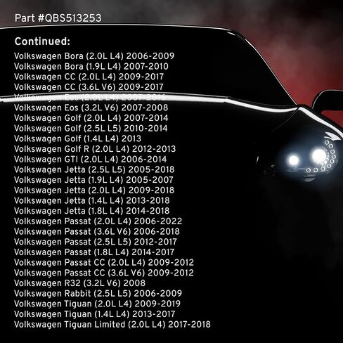 مجموعة العجلات الأمامية/الخلفية ذات الجودة السوداء ومجموعة المحور QBS513253 متوافقة مع 2004-2022 Audi/Seat/Volkswagen (A3، A3 Quattro، Altea، Altea XL، Beetle، Bora، CC، Eos، Golf، Golf R، GTI، Jetta، Le) in Saudi Arabia