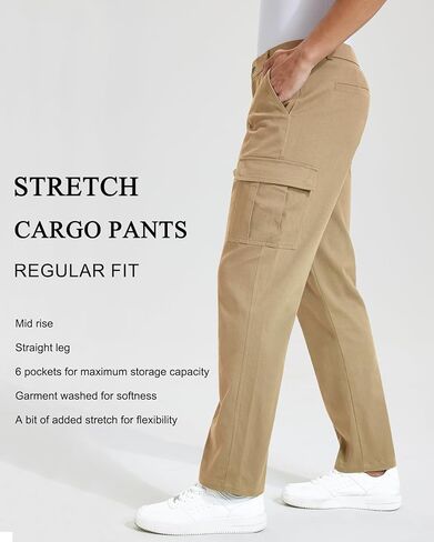 Men's Cargo Pants Stretch Work Pants Casual Travel Hiking in Saudi Arabia