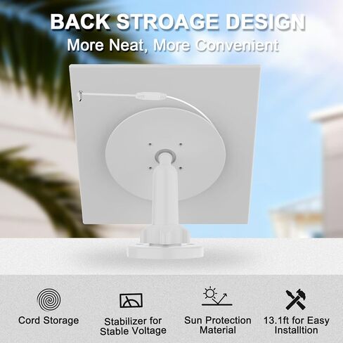 لوحة شمسية لجرس الباب الدائري (2024)، شاحن شمسي لجرس الباب الدائري بقدرة 6 وات لأجراس باب البطارية، لوحة شمسية بمنفذ شحن رفيع للغاية من النوع C مع كابل شحن بطول 13.1 قدم in Kuwait