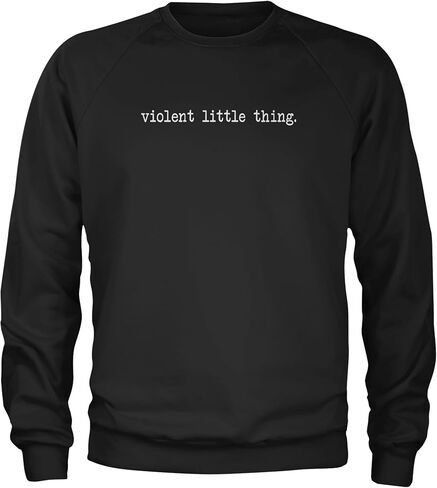 تي شيرت Typeface Violent Little Thing Adult Crewneck، من الصوف الناعم، بلوفر جرافيك in Saudi Arabia