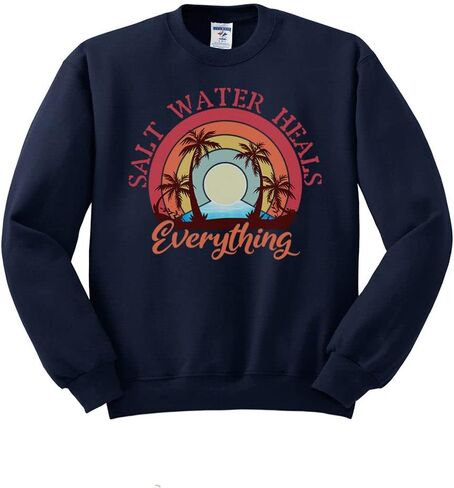 TeesAndTankYou Saltwater Heals Everything Sweatshirt Unisex in Saudi Arabia