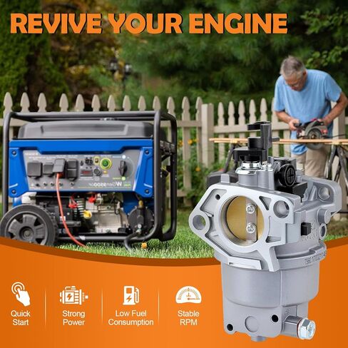 مكربن ​​مولد Huayi P27-1C مع حشوات مناسب لـ Generac GP5500 GP7500E GP8000E RS5500 GP6500 GP6500E، رمادي in Saudi Arabia