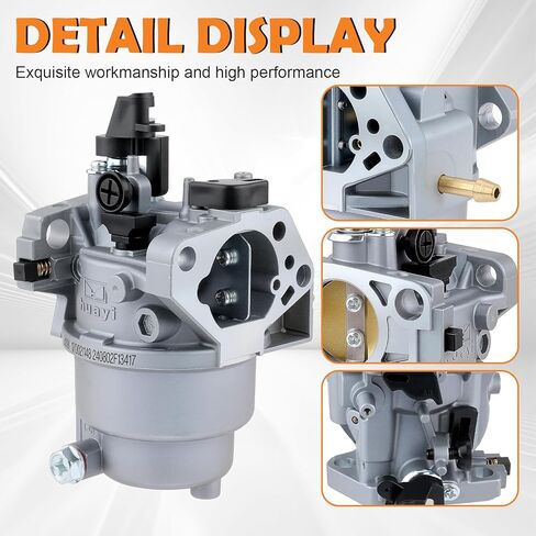 مكربن ​​مولد Huayi P27-1C مع حشوات مناسب لـ Generac GP5500 GP7500E GP8000E RS5500 GP6500 GP6500E، رمادي in Saudi Arabia