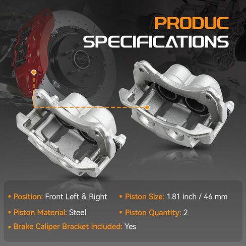 BRTEC 18B4606 18B4607 Front Brake Calipers Left & Right for 1995-2001 Ford Explorer 95-02 Ranger for 95-02 Mazda B2300 B2500 B3000 B4000 for 97-01 Mercury Mountaineer in Kuwait