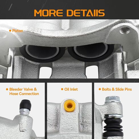 BRTEC 18B4606 18B4607 Front Brake Calipers Left & Right for 1995-2001 Ford Explorer 95-02 Ranger for 95-02 Mazda B2300 B2500 B3000 B4000 for 97-01 Mercury Mountaineer in Kuwait