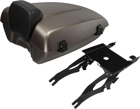 TCT-MOTORPARTS Low Profile Quick Release Trunk w/Backrest Pad Mount Rack Fit for Indian Chieftain Dark Horse Vintage Challenger Springfield 2014-2023 in Saudi Arabia