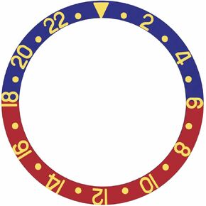 إدراج الحافة Ewatchparts متوافق مع الخط الذهبي لساعة رولكس GMT 6542 Gen N-Crown Guard in Saudi Arabia