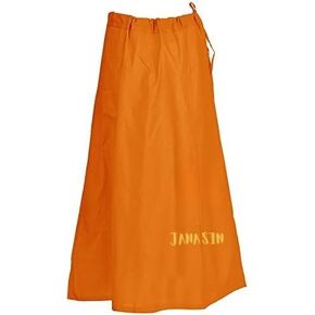 Cotton Saree Petticoat - Adjustable Waist Indian Underskirt, One Size Fits 26-42 Inches, Ankle Length in Saudi Arabia