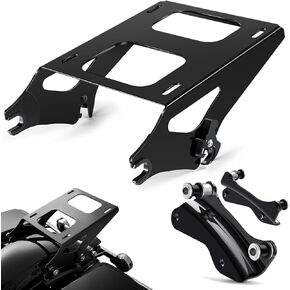 PBYMT Tour Pack Mount أكثر سمكًا مع مجموعة أدوات إرساء 4 نقاط، رف أمتعة قابل للفصل يناسب Harley Davidson Touring Street Glide Road King Electra Glide 2014-في وقت لاحق، أسود in Kuwait