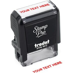Stamp Pro Self Inking 1 Line Custom Stamp – Personalized Name or Text Stamp for Home, School, Crafts & Business Use – Choose Size, Font Style & Ink Color (Small, 9/16" x 1 1/2" Impression Area) in Saudi Arabia