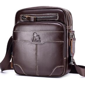 Premium Leather Men's Crossbody -Organized Storage & Durable,Stylish for Daily Carry in Saudi Arabia