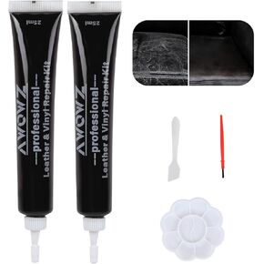 طقم إصلاح جلد أسود للأثاث والأريكة والسترة والجزء الداخلي للسيارة. يستعيد طقم إصلاح الفينيل الصناعي، سهل إصلاح التمزقات والثقوب والخدوش والتقشير in Kuwait