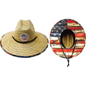 Straw - Sun Hat - Flag Rugged in Saudi Arabia