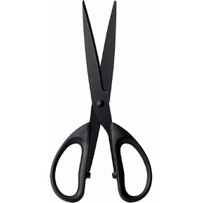 مقص مكتب أسود مقاس 7 بوصات مقص حاد لجميع الأغراض من الفولاذ المقاوم للصدأ مقص مستقيم بمقبض ABS للورق، والحرف اليدوية، والمكتب، والمدرسة، والمنزل in Kuwait