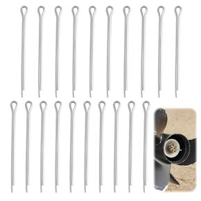 20 حزمة من دبابيس المروحة البحرية كوتر من الفولاذ المقاوم للصدأ طقم دبابيس كوتر للمحركات الخارجية لاستبدال أعمدة دعامة القارب، تتضمن توافق ساحب دبوس كوتر مع معظم الموديلات in Kuwait