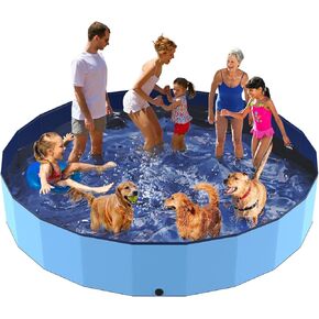 حوض سباحة للكلاب قابل للطي، مقاس 37 بوصة للأطفال، حوض استحمام للكلاب الصغيرة، حمامات سباحة غير قابلة للانزلاق للأطفال الصغار 1-3، حوض محمول للأطفال، حوض سباحة قابل للطي للفناء الخلفي in Kuwait