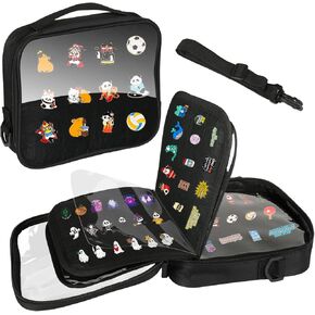 Enamel Pin Display Book,20 Page EVA Hard Shell Pin Trading Book,Pin Display Board with Shoulder Straps,Pin Display Case for Collectors,For Storing Enamel Pins,Sports Pins,Earrings in Saudi Arabia