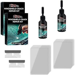 Windshield Repair Kit - Professional Glass Chip & Crack 2 Bottles Repair Liquid for All Types, Fast Fix for Windshield, Windows, Mirrors & Glasses, Easy DIY Application Kit in Saudi Arabia