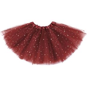 Century Star Girls Sparkle Tutu Skirt Tulle Ballet Skirt 3 Layers Princess Tutu for Toddler Baby Kids Christmas Birthday 2-8T in Saudi Arabia