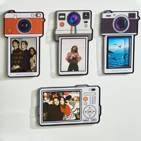 Magnetic Photo Frame Refrigerator for Fujifilm Instax Mini Instant Polaroid Go Instant Film Display,2x2 inch,Photo Magnets for Refrigerator Gifts Back to School Locker Gift,4 Pieces in Saudi Arabia