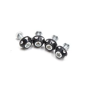 4Pcs Black Aluminum Alloy Decorative License Plate Bolt Screw for Car Motorcycle Replace Parts Vehicle Components in Kuwait