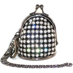 محفظة نقود صغيرة لطيفة من أحجار الراين مع مرآة في الأسفل، وحزام لليد in Kuwait